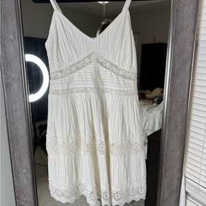 LoveShackFancy White Lace Mini Dress